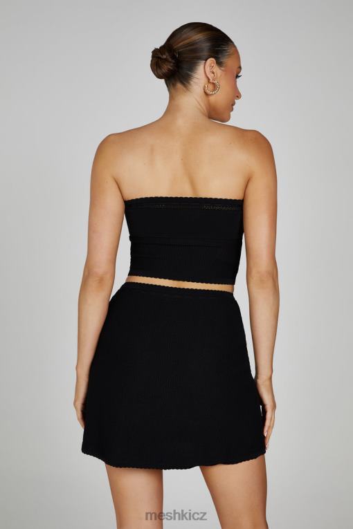 oblečení Meshki kyra vaflová minisukně Černá V0D0D1285