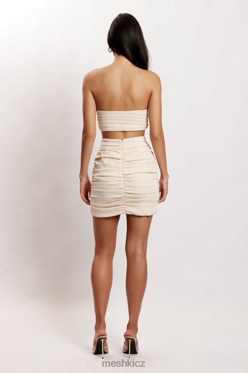 oblečení Meshki lola ruched minisukně krém V0D0D1565