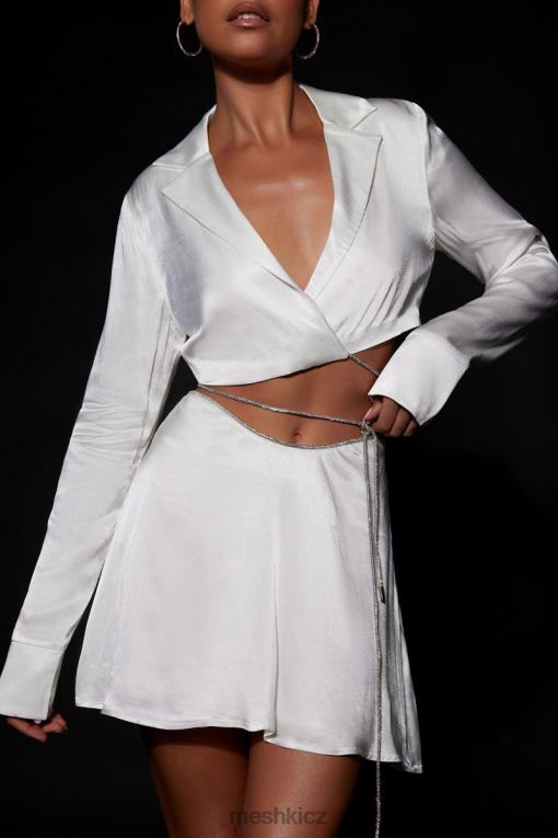 oblečení Meshki talulah diamante rope mini flétna sukně bílý V0D0D1548