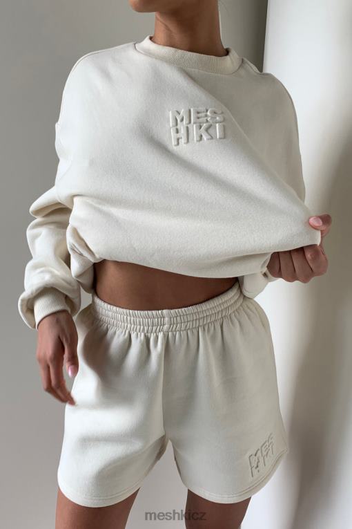 oblečení Meshki Reese embosované fleecové šortky kost V0D0D1608