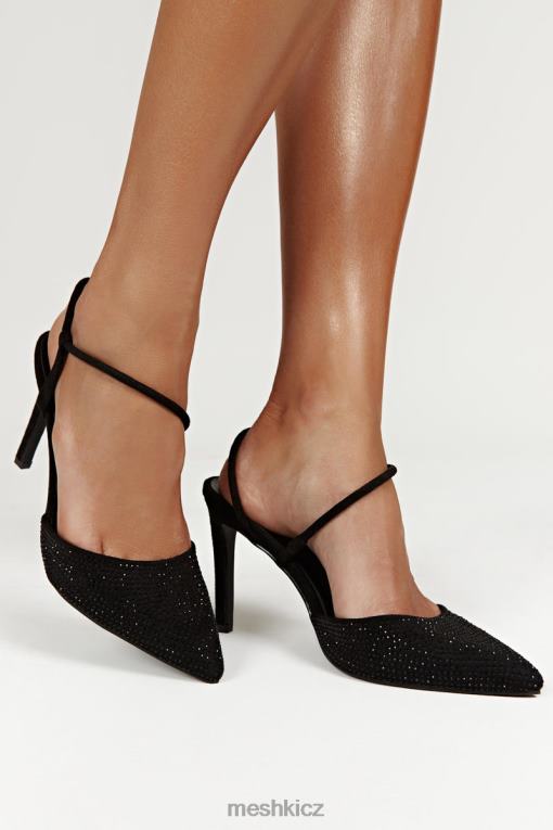 obuv Meshki Carter diamante podpatky s uzavřenou špičkou Černá V0D0D1676