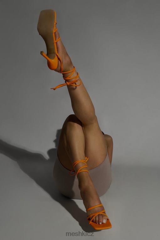 obuv Meshki Milly omotávka kolem paty z umělé kůže mandarinka V0D0D1690