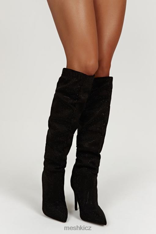 obuv Meshki boty na vysokém podpatku jenner diamante Černá V0D0D1669