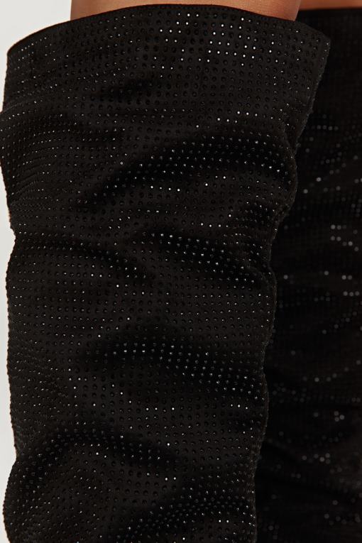 obuv Meshki boty na vysokém podpatku jenner diamante Černá V0D0D1669