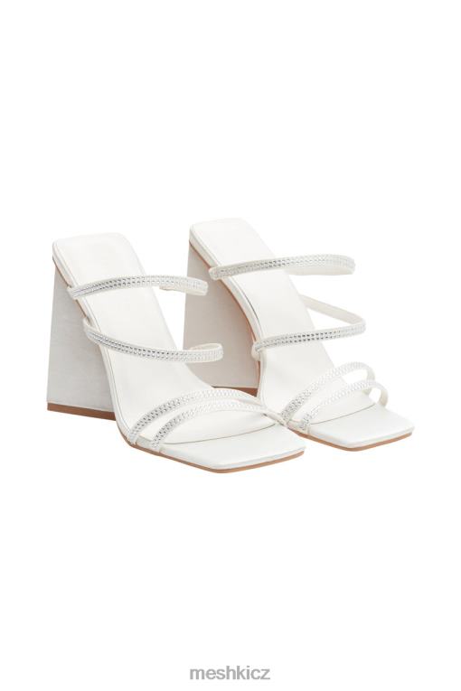 obuv Meshki robyn diamante strap blokové podpatky slonová kost V0D0D1680