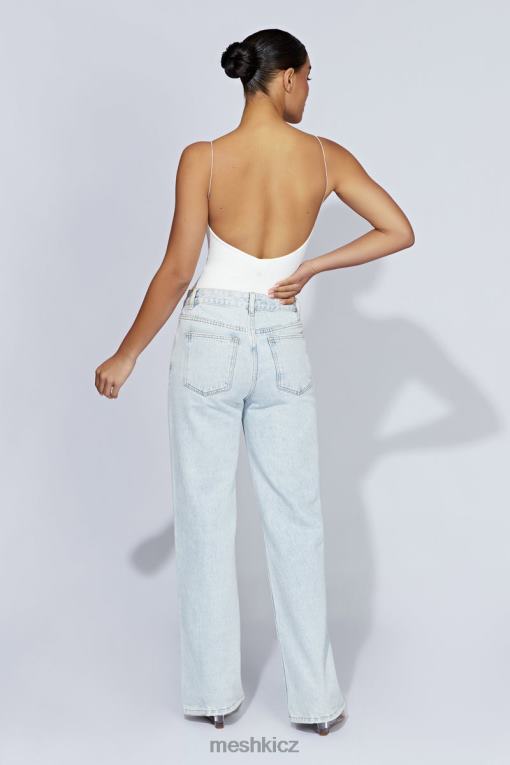 oblečení Meshki Valeria low back body s tenkým páskem bílý V0D0D1086