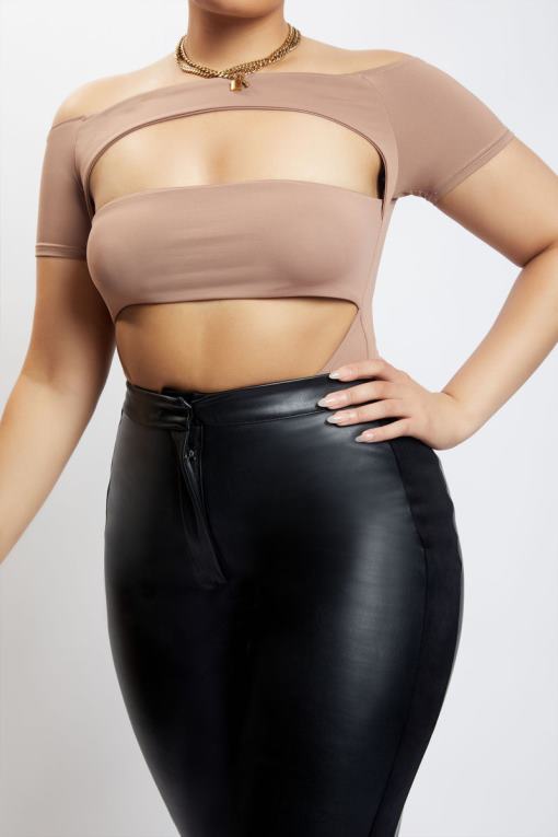 oblečení Meshki breanna vystřihla body světle hnědá V0D0D1220