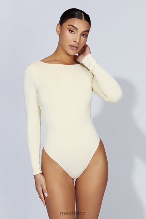 oblečení Meshki cheyenne body s dlouhým rukávem a hlubokým zády krém V0D0D1014