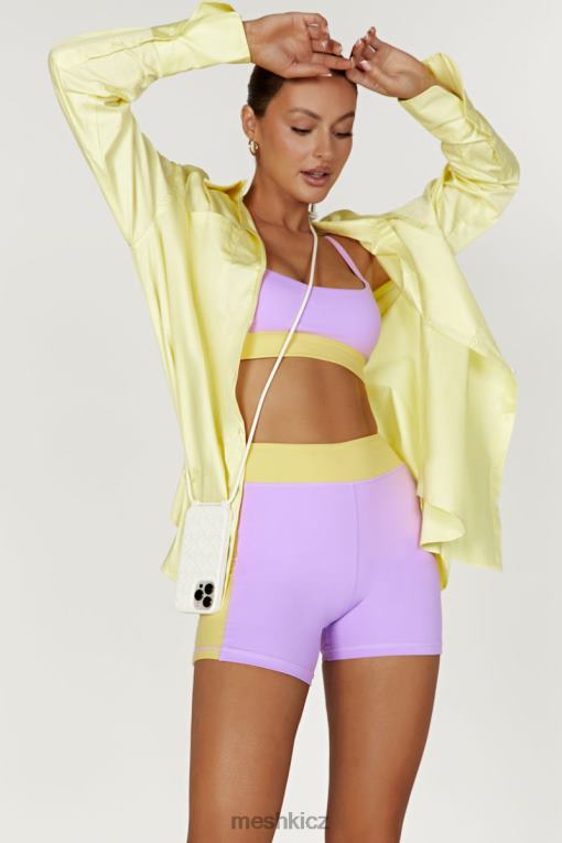 oblečení Meshki nickie dvoubarevná sportovní braletka lila/žlutá V0D0D1059