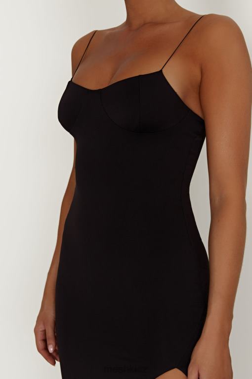 oblečení Meshki Addison maxi šaty z recyklovaného nylonu Černá V0D0D387