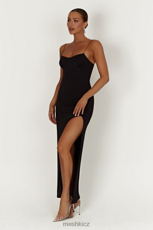 oblečení Meshki Addison maxi šaty z recyklovaného nylonu Černá V0D0D387