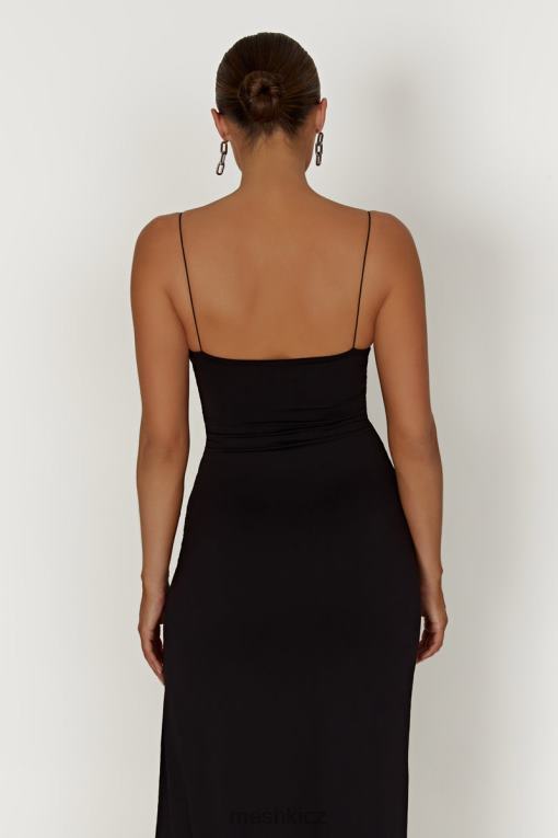 oblečení Meshki Addison maxi šaty z recyklovaného nylonu Černá V0D0D387