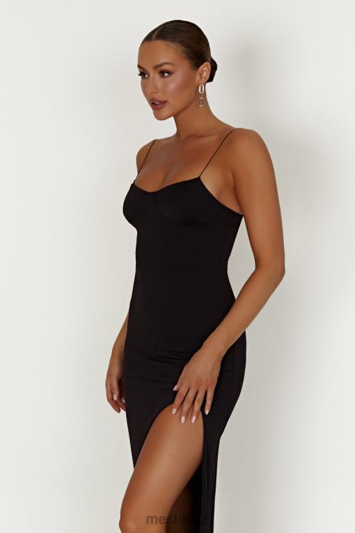 oblečení Meshki Addison maxi šaty z recyklovaného nylonu Černá V0D0D387