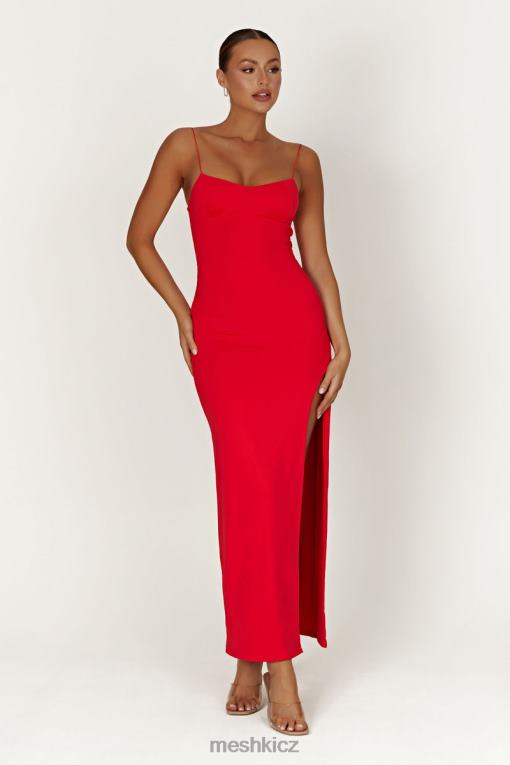 oblečení Meshki Addison maxi šaty z recyklovaného nylonu Červené V0D0D410