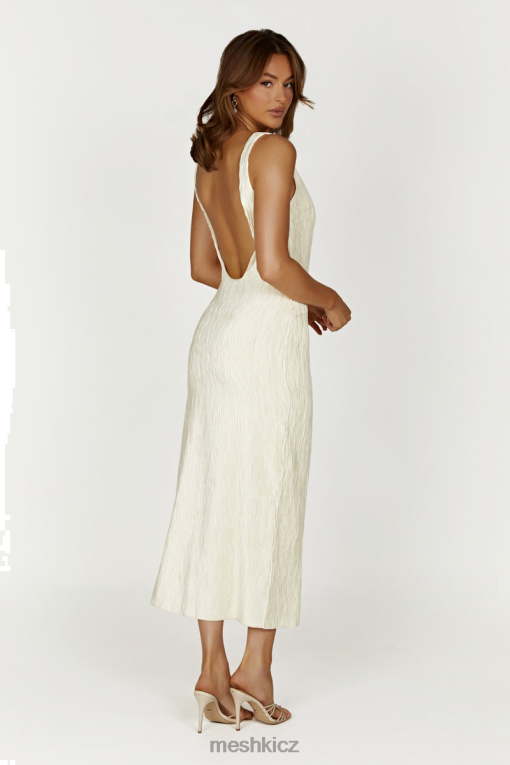 oblečení Meshki Maxi šaty theia plisse slonová kost V0D0D335
