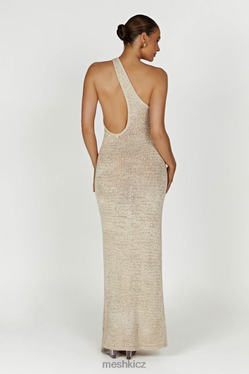 oblečení Meshki Paisley úpletové maxi šaty na jedno rameno pšenice V0D0D459