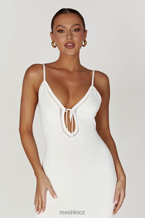 oblečení Meshki Pletené maxi šaty maia pointelle bílý V0D0D317