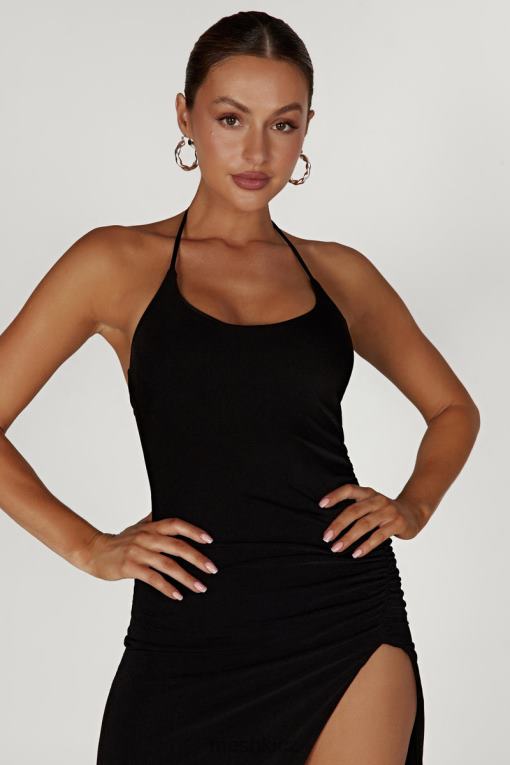 oblečení Meshki Rozdělené maxi šaty z allison jersey Černá V0D0D231