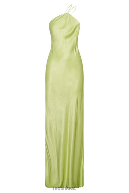 oblečení Meshki alena maxi šaty na jedno rameno pistáciově zelené V0D0D653