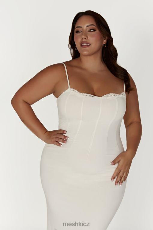 oblečení Meshki amorette maxi šaty s krajkovým lemem kost V0D0D279