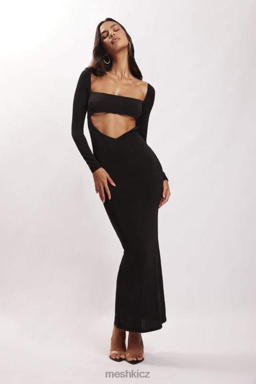 oblečení Meshki ashleigh cut out bandeau maxi šaty Černá V0D0D695