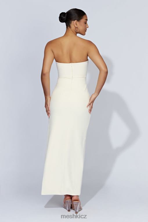 oblečení Meshki Šaty rachel maxi dělené vepředu kost V0D0D559