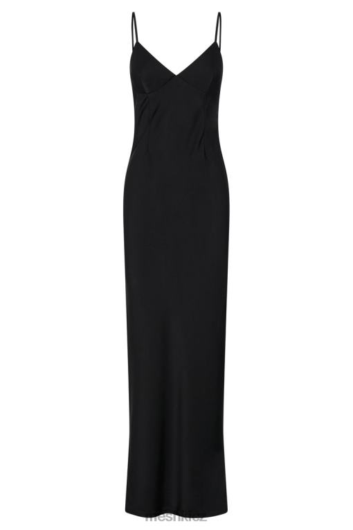 oblečení Meshki baily saténové maxi šaty Černá V0D0D555