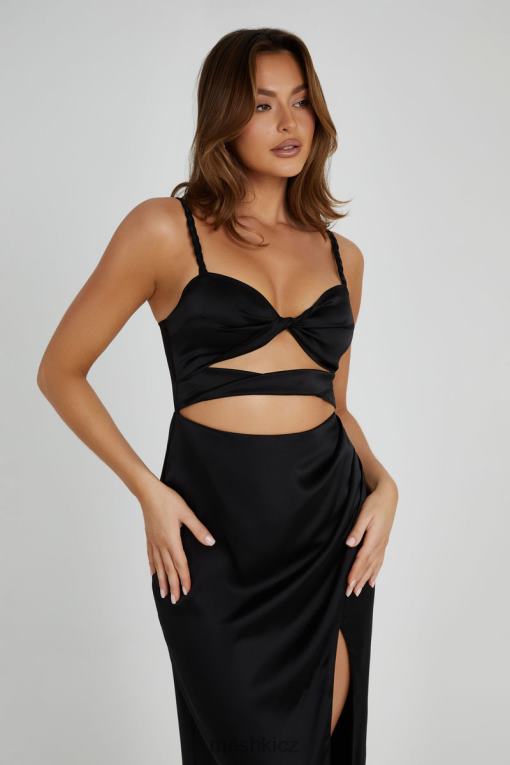 oblečení Meshki cleo saténové šaty Černá V0D0D326