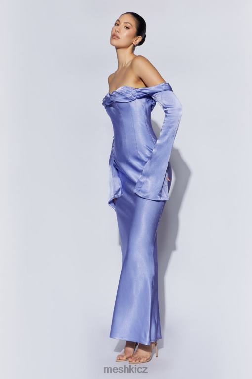 oblečení Meshki giselle maxi šaty s výstřihem přes rameno levandule V0D0D357