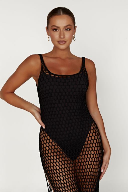 oblečení Meshki háčkované maxi šaty bodhi Černá V0D0D541