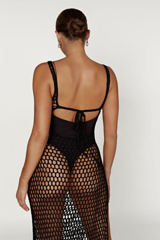 oblečení Meshki háčkované maxi šaty bodhi Černá V0D0D541