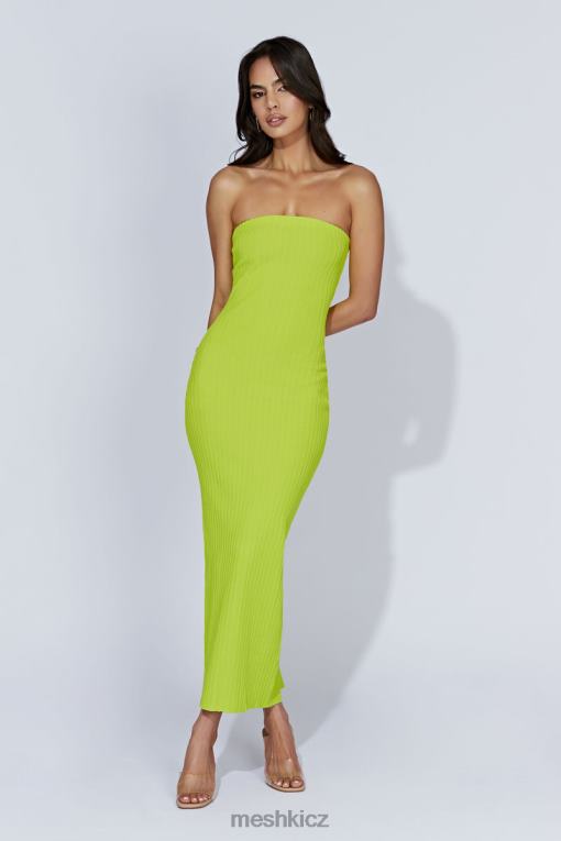 oblečení Meshki imani pletené maxi šaty bez ramínek čerstvé zelené V0D0D660