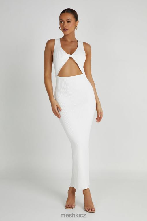 oblečení Meshki kaesha pletené maxi šaty bílý V0D0D227