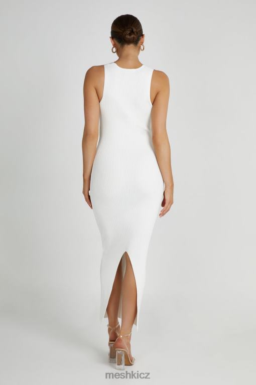 oblečení Meshki kaesha pletené maxi šaty bílý V0D0D227