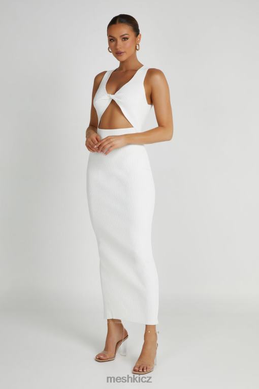 oblečení Meshki kaesha pletené maxi šaty bílý V0D0D227