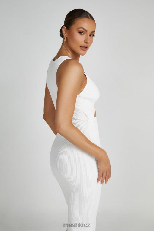 oblečení Meshki kaesha pletené maxi šaty bílý V0D0D227