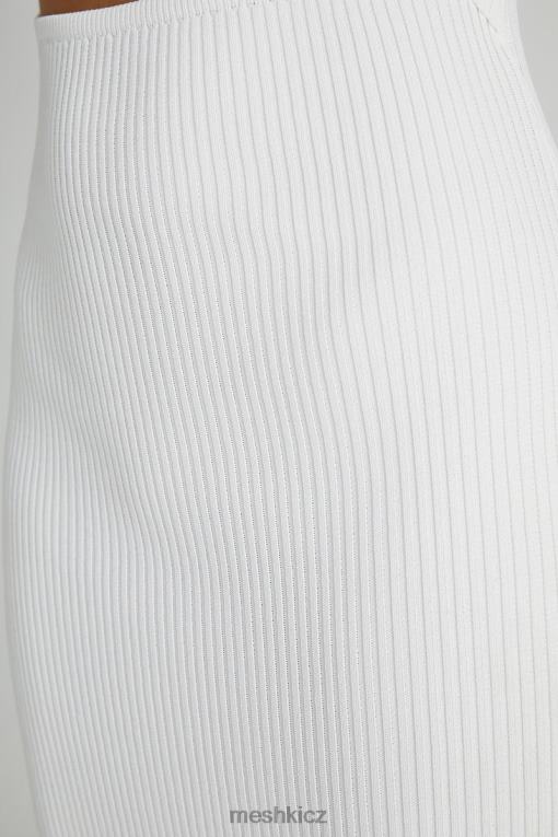 oblečení Meshki kaesha pletené maxi šaty bílý V0D0D227