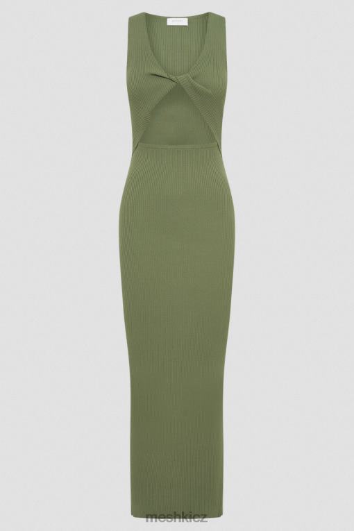 oblečení Meshki kaesha pletené maxi šaty olivový V0D0D241