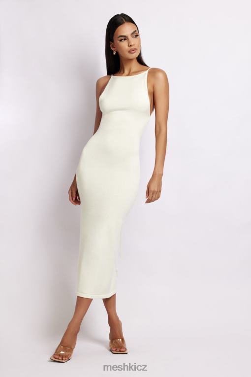 oblečení Meshki kelly zkřížené šaty se čtvercovým výstřihem bílý V0D0D469