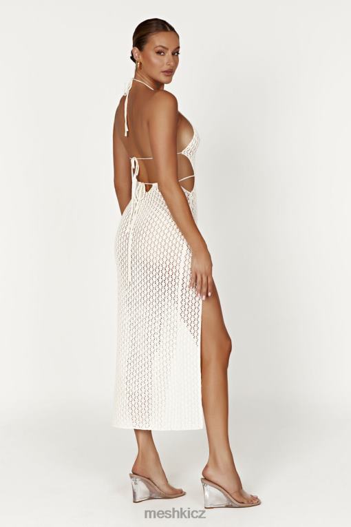 oblečení Meshki malia cut out háčkované maxi šaty krém V0D0D698
