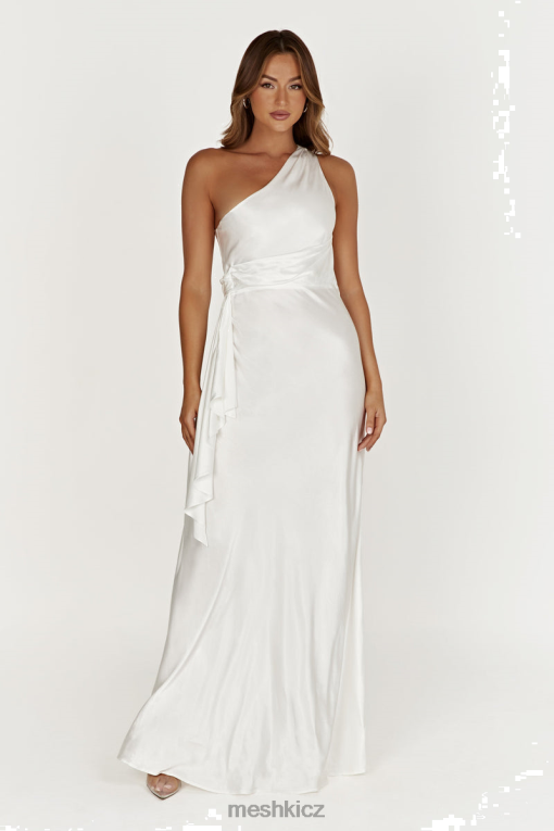 oblečení Meshki maxi šaty calliope na jedno rameno bílý V0D0D419