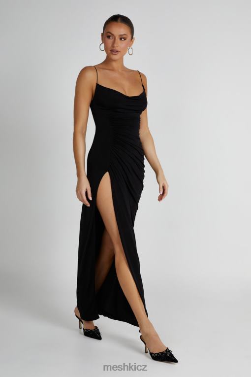 oblečení Meshki maxi šaty candice ruched Černá V0D0D161