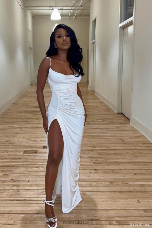 oblečení Meshki maxi šaty candice ruched kost V0D0D374