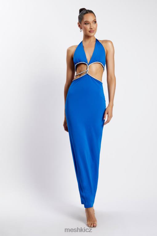 oblečení Meshki maxi šaty s výstřihem nicha diamante kobaltová modř V0D0D701