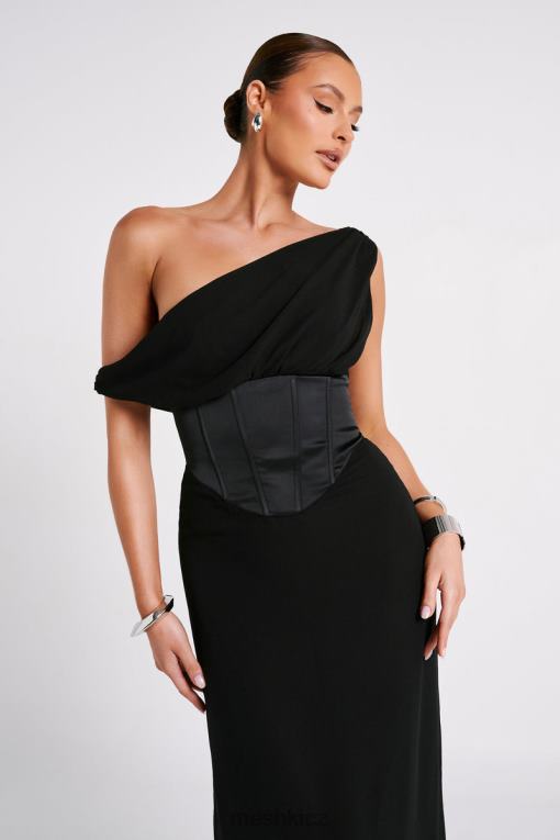 oblečení Meshki maxi šaty ze šifonu courtney Černá V0D0D80