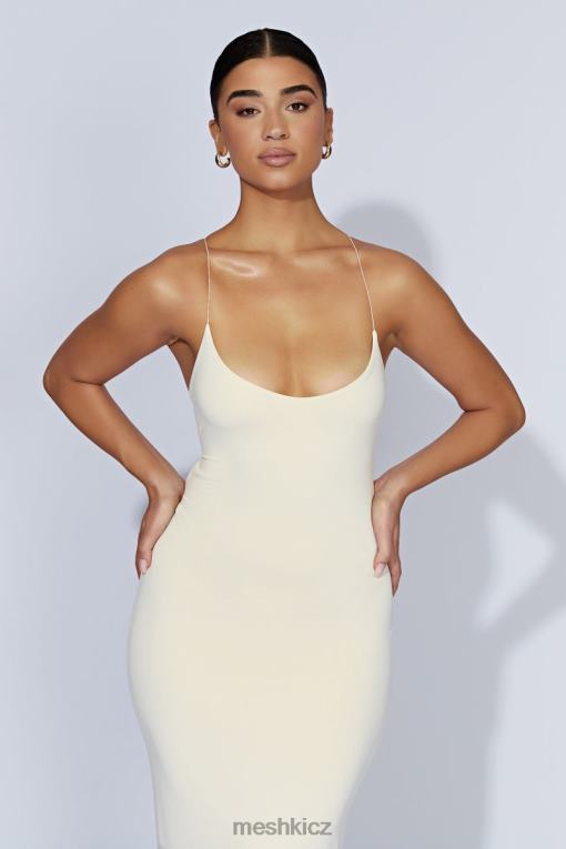 oblečení Meshki sabinové maxi šaty bez zad krém V0D0D328