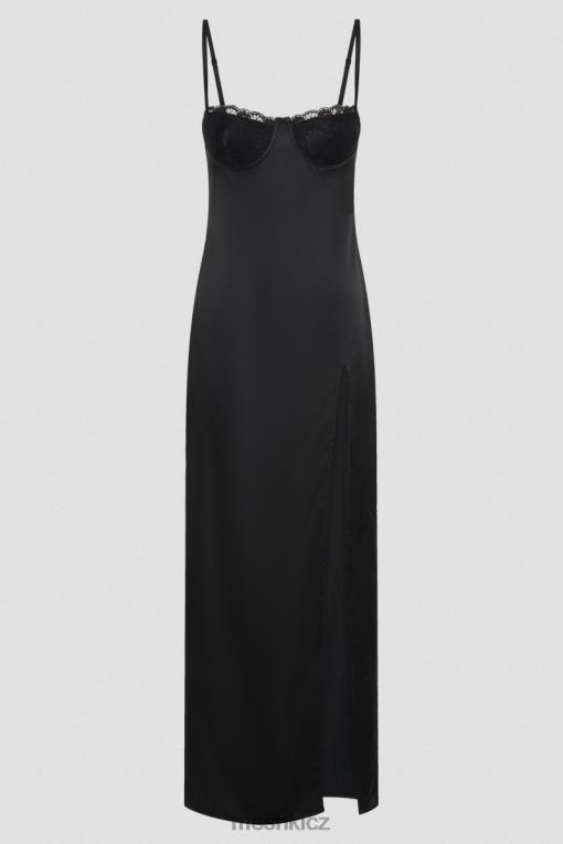 oblečení Meshki saténové maxi šaty zuleyka Černá V0D0D447