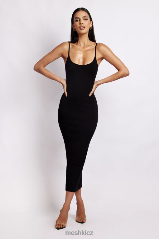 oblečení Meshki alexis žebrované cami midi šaty Černá V0D0D361