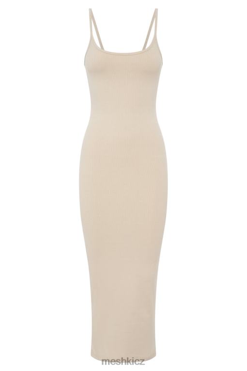 oblečení Meshki alexis žebrované cami midi šaty krém V0D0D431