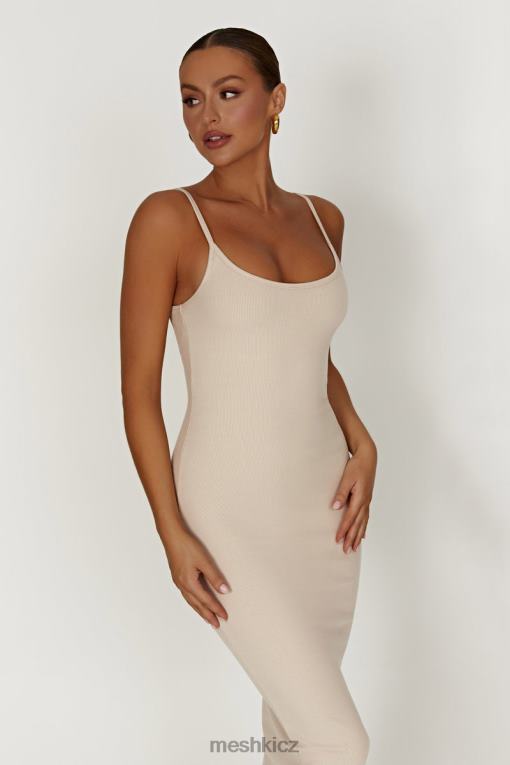 oblečení Meshki alexis žebrované cami midi šaty krém V0D0D431